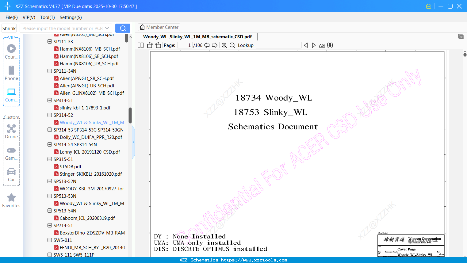 Laptop ACER Woody_WL & Slinky_WL_1M_MB_schematic_CSD